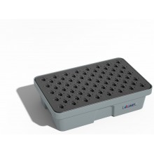 Cuvette de r&eacute;tention avec caillebotis PE - 30 l