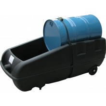 Chariot de soutirage mobile finition PE pour 1 f&ucirc;t de 220 l