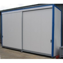 Armoire INTEGRAL 6 m sur 2 niveaux t&ocirc;l&eacute;e avec 2 portes coulissantes