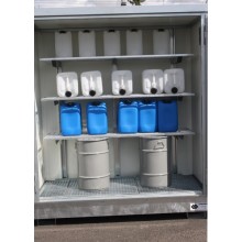 Rayonnage galvanis&eacute; mont&eacute; pour charges l&eacute;g&egrave;res : &eacute;tag&egrave;re Lg 1 m sur 1 &agrave; 4 niveaux