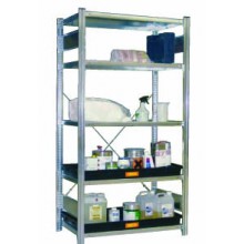 Rayonnage pour flaconnage en acier galvanis&eacute; sur 5 niveaux