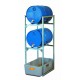 Rayonnage r&eacute;tention 65 l pour stockage de 2 f&ucirc;ts de 60 l horizontaux 1/1