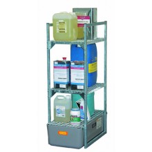 Rayonnage r&eacute;tention 65 l 2 niveaux de pose