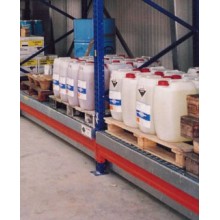 Bac pour rayonnage &agrave; encastrer sur lisses finition acier volume 1000 l