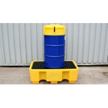 Entonnoir PE avec couvercle int&eacute;gr&eacute; pour f&ucirc;t de 200 l