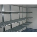 Rayonnage galvanis&eacute; mont&eacute; pour charges l&eacute;g&egrave;res : &eacute;tag&egrave;re Lg 1,75 m sur 1 &agrave; 4 niveaux