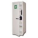 Armoire &agrave; pharmacie haute 1 porte avec coffret &agrave; produits toxiques